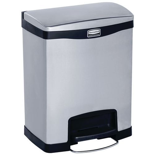 Pojemnik Slim Jim Step On Front Step stal nierdzewna 30 l_Rubbermaid