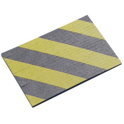 Mata ochronna Mottez, 30 x 20 x 2,5 cm, czarno-żółta Mata ochronna Mottez, 30 x 20 x 2,5 cm, czarno-żółta