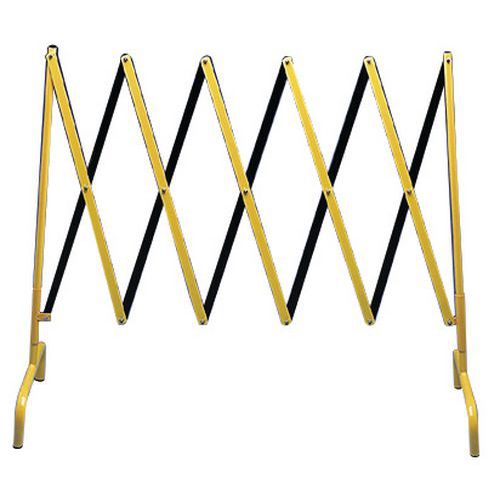 Metalowa bariera mobilna składana Martin, długość max. 2850 mm, żółto/czarny Metalowa bariera mobilna składana Martin, długość max. 2850 mm, żółto/czarny