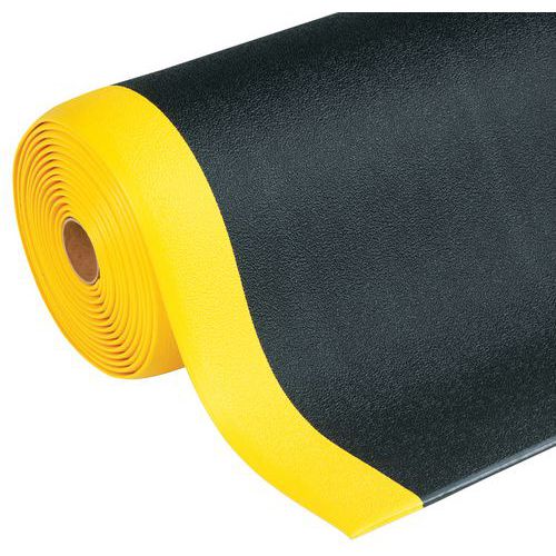 Maty przemysłowe przeciwzmęczeniowe Sof-Tred™, czarno-żółte, szerokość 122 cm