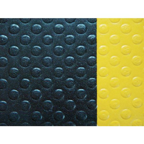 Maty przemysłowe przeciwzmęczeniowe Sof-Tred™ z powierzchnią bąbelkową, czarno-żółte, szerokość 60 cm