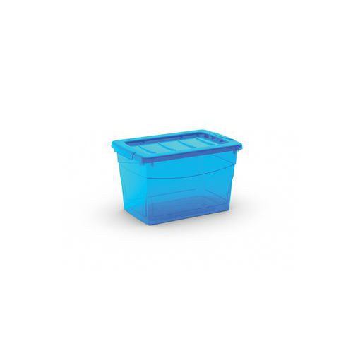 Plastikowe pojemniki do przechowywania, z pokrywą, niebieskie