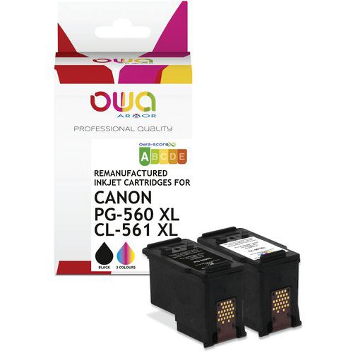 Regenerowany wkład atramentowy Canon PG-560XL, 4 kolory