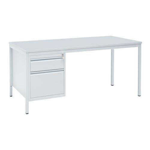 Stół biurowy z kontenerem Basic, 160 x 80 x 76 cm, wersja prosta
