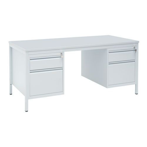 Stół biurowy z dwoma kontenerami Basic, 160 x 80 x 76 cm, wersja prosta Stół biurowy z dwoma kontenerami Basic, 160 x 80 x 76 cm, wersja prosta