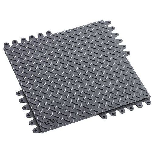Podłoga ładunkowa De-Flex, 450 x 450 x19 mm, gumowa, czarna Podłoga ładunkowa De-Flex, 450 x 450 x19 mm, gumowa, czarna