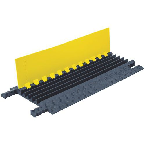 Przejście kablowe Grip Guard®, 5 kanałów, żółty/szary, 42 x 91 x 6 cm