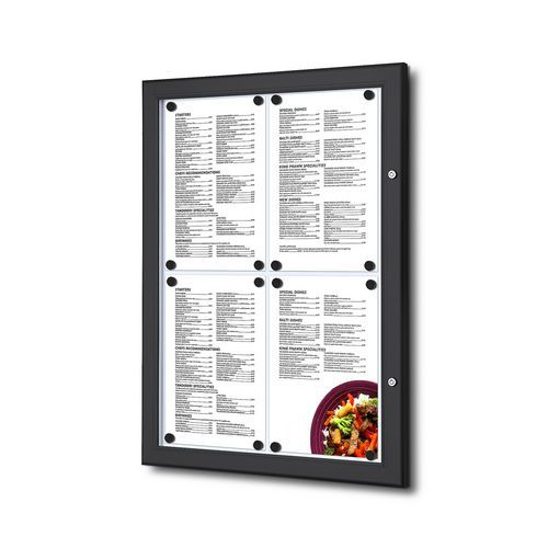 Gabloty magnetyczne Menu Black, jednoskrzydłowe Gabloty magnetyczne Menu Black, jednoskrzydłowe