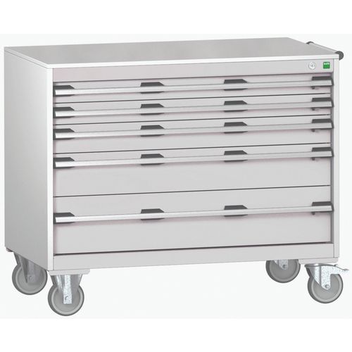 Komoda mobilna Bott Cubio, 89 x 105 x 65 cm, 5 szuflad, multipleks/linoleum/mat