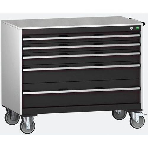 Komoda mobilna Bott Cubio, 89 x 105 x 65 cm, 5 szuflad, multipleks/linoleum/mat