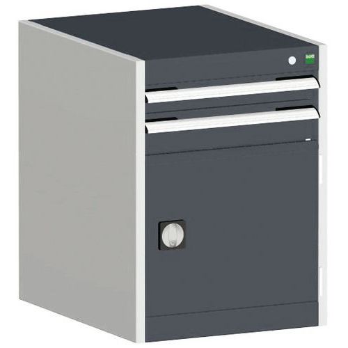 Warsztatowe szafki z szufladami Bott Cubio, 70 x 52,5 x 52,5-65 cm, 2 szuflady, 1 szafka