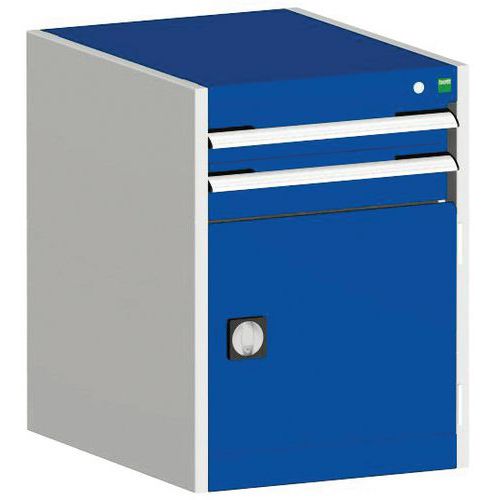 Warsztatowe szafki z szufladami Bott Cubio, 70 x 52,5 x 52,5-65 cm, 2 szuflady, 1 szafka