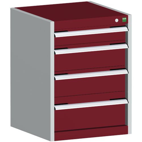 Warsztatowe szafki z szufladami Bott Cubio, 70 x 52,5 x 52,5-65 cm, 4 szuflady
