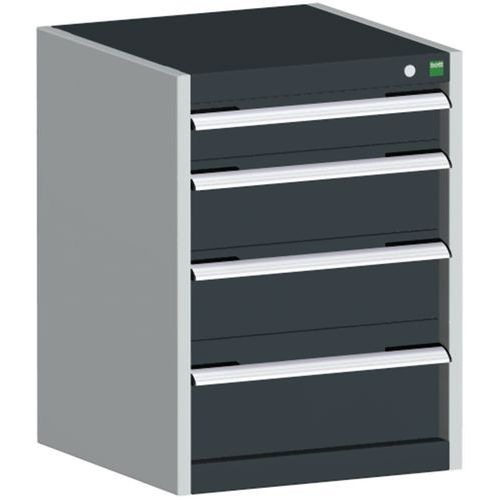 Warsztatowe szafki z szufladami Bott Cubio, 70 x 52,5 x 52,5-65 cm, 4 szuflady