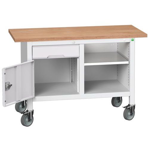 Przenośne stoły warsztatowe Bott Verso Storage, multipleks, szerokość 125 cm