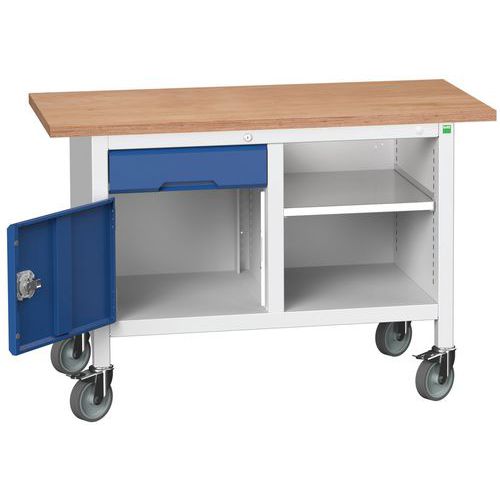 Przenośne stoły warsztatowe Bott Verso Storage, multipleks, szerokość 125 cm