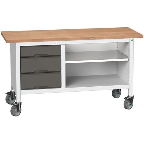 Przenośne stoły warsztatowe Bott Verso Storage, multipleks, szerokość 150 cm