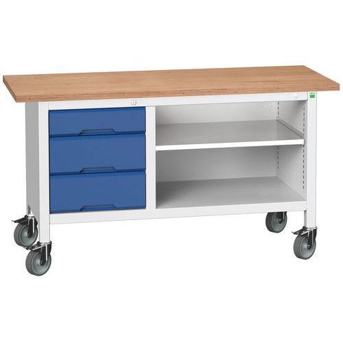 Przenośne stoły warsztatowe Bott Verso Storage, multipleks, szerokość 150 cm