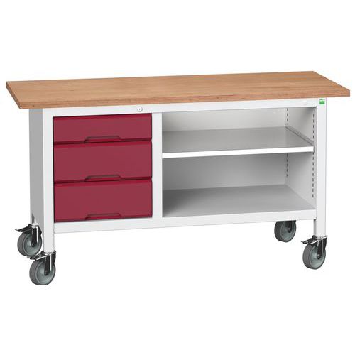 Przenośne stoły warsztatowe Bott Verso Storage, multipleks, szerokość 150 cm