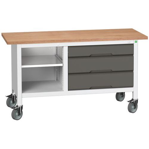 Przenośne stoły warsztatowe Bott Verso Storage, multipleks, szerokość 150 cm