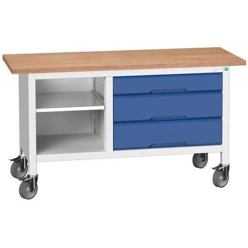 Przenośne stoły warsztatowe Bott Verso Storage, multipleks, szerokość 150 cm