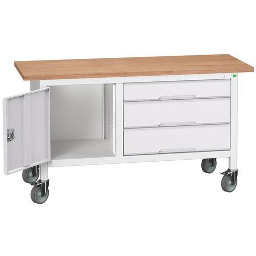 Przenośne stoły warsztatowe Bott Verso Storage, multipleks, szerokość 150 cm