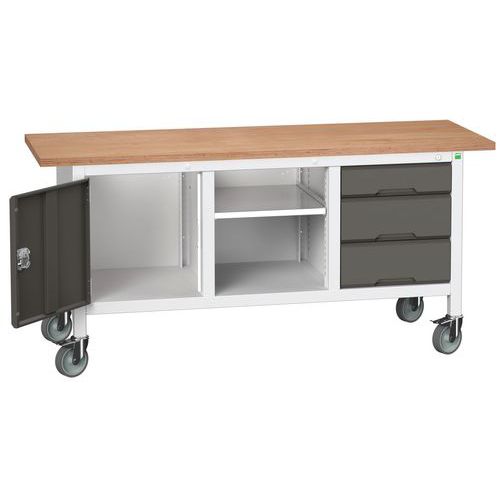 Przenośne stoły warsztatowe Bott Verso Storage, multipleks, szerokość 175 cm