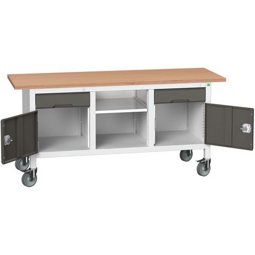 Przenośne stoły warsztatowe Bott Verso Storage, multipleks, szerokość 175 cm