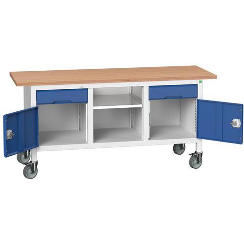 Przenośne stoły warsztatowe Bott Verso Storage, multipleks, szerokość 175 cm