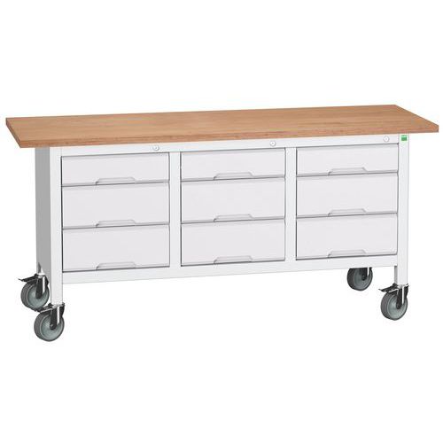 Przenośne stoły warsztatowe Bott Verso Storage, multipleks, szerokość 175 cm