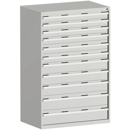Szuflady warsztatowe Bott Cubio, 160 x 105 x 65-75 cm, 11 szuflad