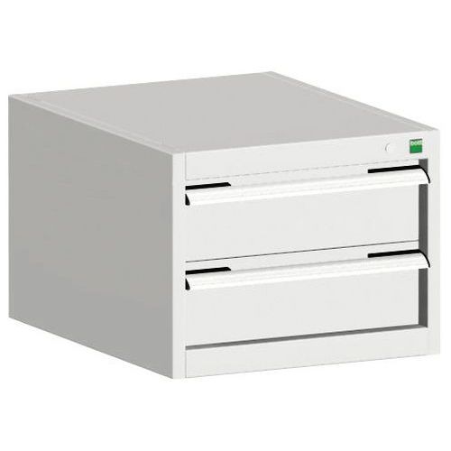 Warsztatowe szafki z szufladami Bott Cubio, 40 x 52,5 x 52,5-65 cm, 2 szuflady