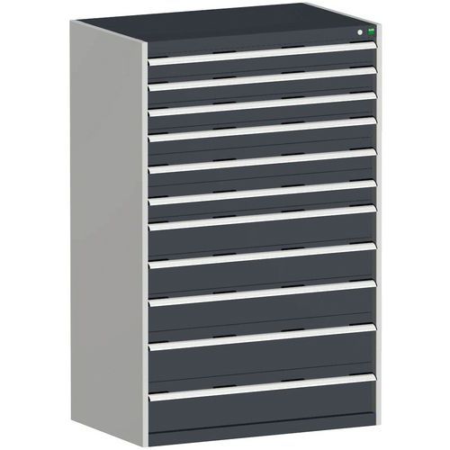 Szuflady warsztatowe Bott Cubio, 160 x 105 x 65-75 cm, 11 szuflad