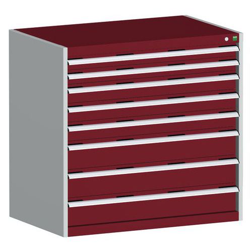 Szafki warsztatowe z szufladami Bott Cubio, 100 x 105 x 65-75 cm, 8 szuflad