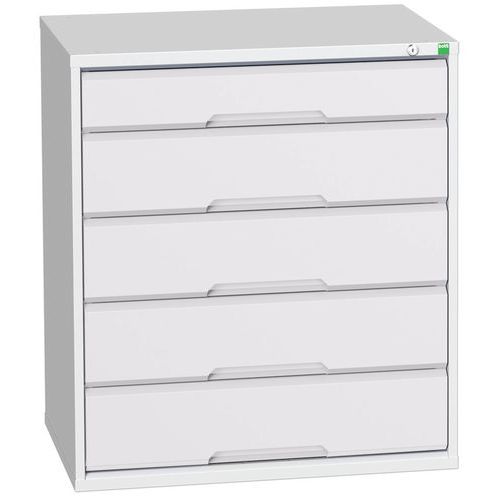 Szafki warsztatowe z szufladami Bott Verso, wysokość 90 cm, 5 szuflad