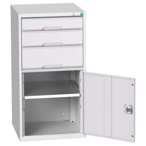 Szafki warsztatowe z szufladami Bott Verso, wys. 100 cm, 3 szuflady, 1 szafka