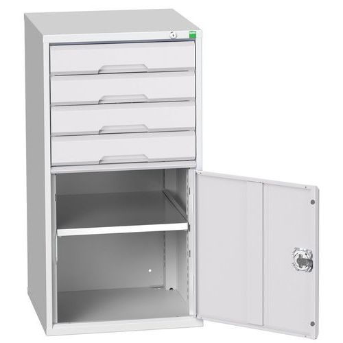 Szafki warsztatowe z szufladami Bott Verso, wys. 100 cm, 4 szuflady, 1 szafka