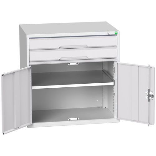 Szafki warsztatowe z szufladami Bott Verso, wys. 80 cm, 2 szuflady, 1 szafka
