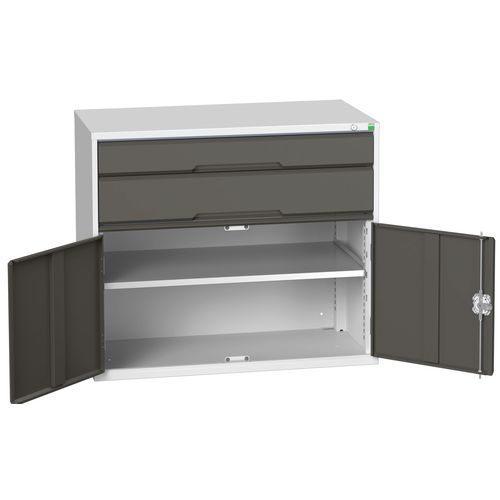 Szafki warsztatowe z szufladami Bott Verso, wys. 90 cm, 2 szuflady, 1 szafka