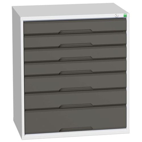 Szafki warsztatowe z szufladami Bott Verso, wysokość 90 cm, 7 szuflad