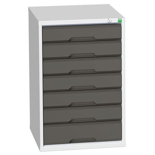 Szafki warsztatowe z szufladami Bott Verso, wysokość 80 cm, 7 szuflad