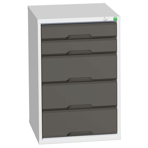 Szafki warsztatowe z szufladami Bott Verso, wysokość 80 cm, 5 szuflad