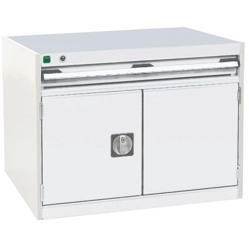 Warsztatowe szafki z szufladami Bott Cubio, 60 x 80 x 52,5-75 cm, 1 szuflada, 1 szafka