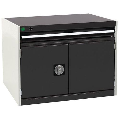 Warsztatowe szafki z szufladami Bott Cubio, 60 x 80 x 52,5-75 cm, 1 szuflada, 1 szafka