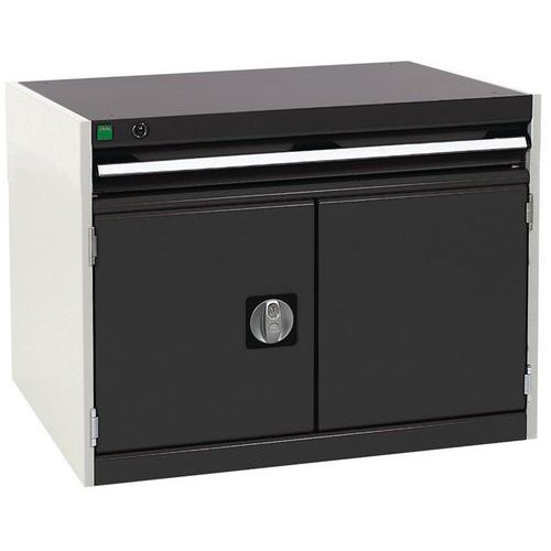 Warsztatowe szafki z szufladami Bott Cubio, 60 x 80 x 52,5-75 cm, 1 szuflada, 1 szafka