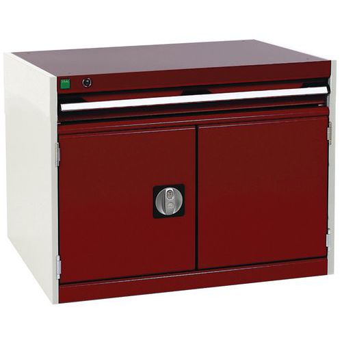 Warsztatowe szafki z szufladami Bott Cubio, 60 x 80 x 52,5-75 cm, 1 szuflada, 1 szafka