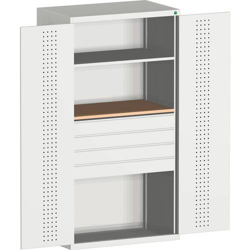Szafki warsztatowe z szufladami Bott Cubio 160, multiplex, wys. 200 cm