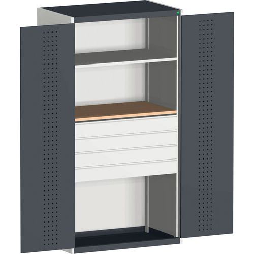 Szafki warsztatowe z szufladami Bott Cubio 160, multiplex, wys. 200 cm