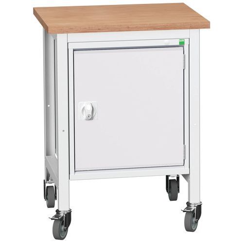 Przenośne stoły warsztatowe Bott Verso Storage z szafką, szer. 70 cm, multipleks/linoleum