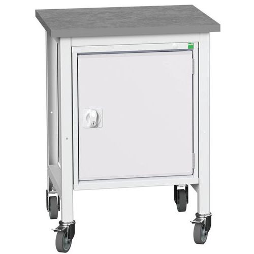 Przenośne stoły warsztatowe Bott Verso Storage z szafką, szer. 70 cm, multipleks/linoleum